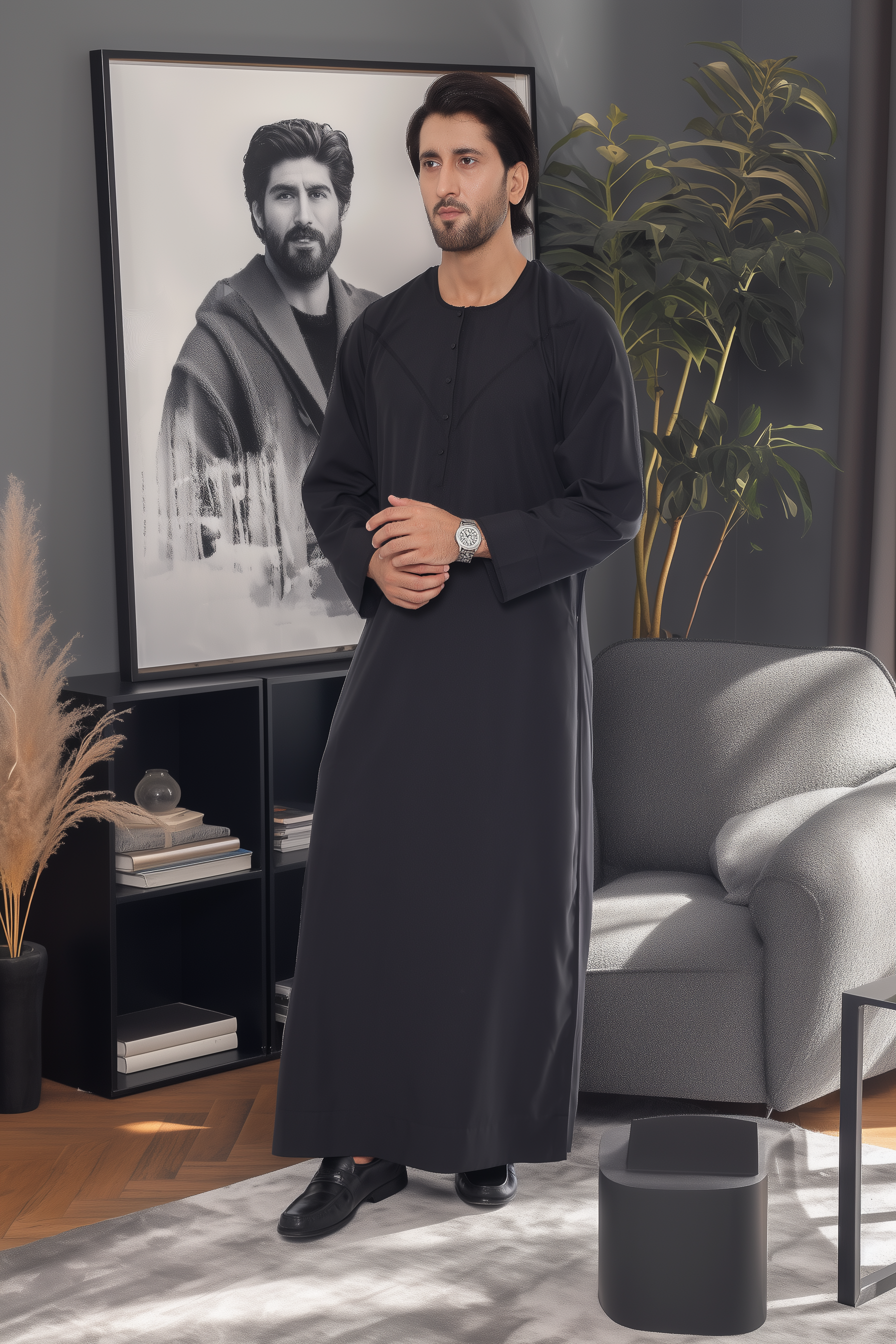 MTJ MIDNIGHT BLACK EMIRATI THOBE