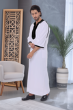 MTJ WHITE MOROCCAN EMBROIDERED THOBE