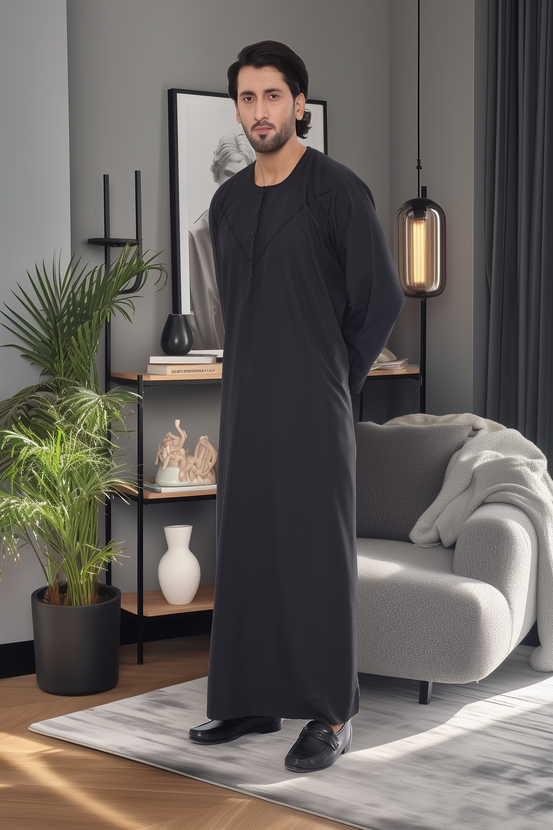 MTJ MIDNIGHT BLACK EMIRATI THOBE